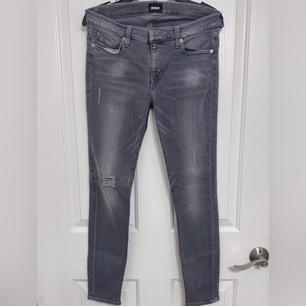 Hudson Jeans Ankle Women's Skinny Jeans in Gray
